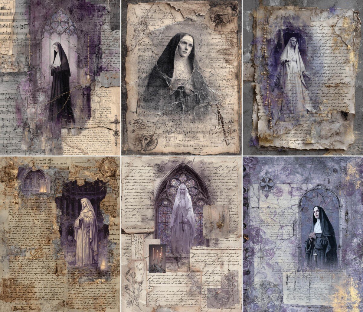 haunted – 52 Haunted Cathedral Junk Journal Pages