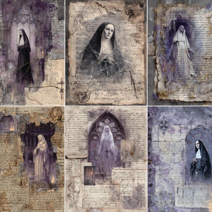 haunted – 52 Haunted Cathedral Junk Journal Pages