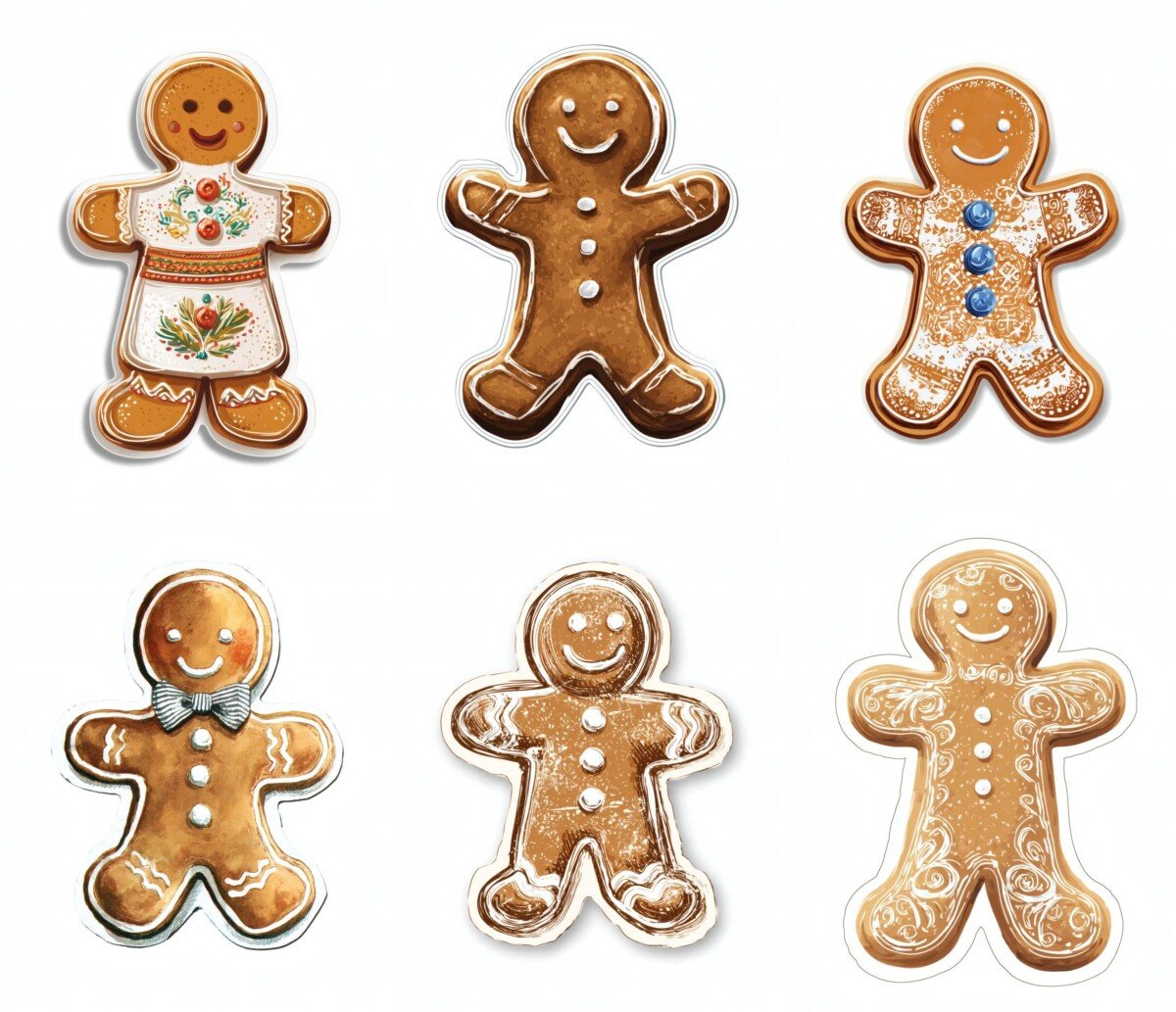 gingerbread – 32 Gingerbread Junk Journal Fussy Cuts