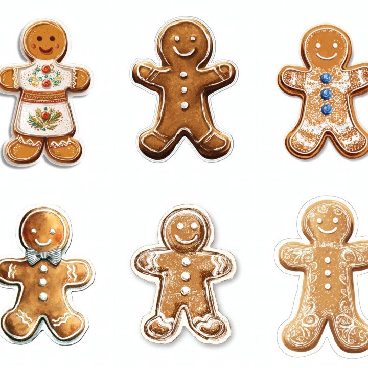 gingerbread – 32 Gingerbread Junk Journal Fussy Cuts