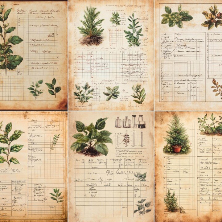 greenhouse – 53 Greenhouse Record Junk Journal Pages