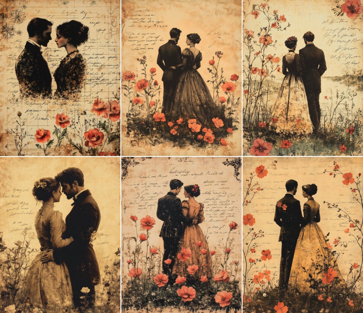 romantic – 52 Romantic Victorian Valentine Journal Pages
