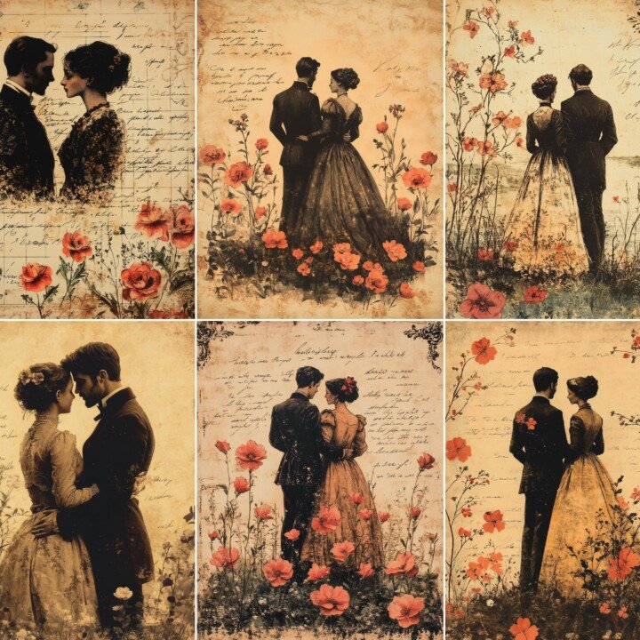 romantic – 52 Romantic Victorian Valentine Journal Pages