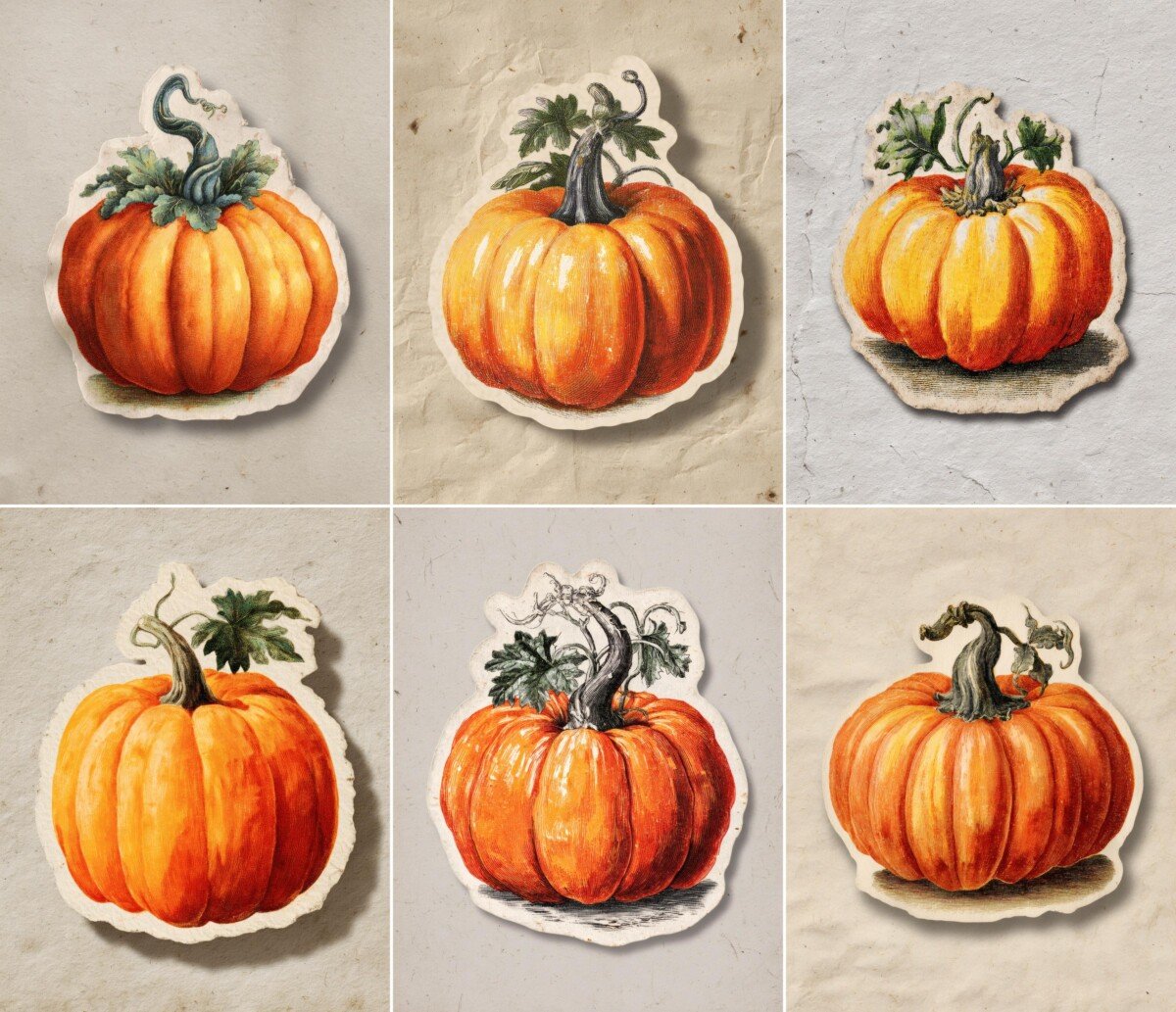 pumpkin – 20 Pumpkin Junk Journal Fussy Cuts
