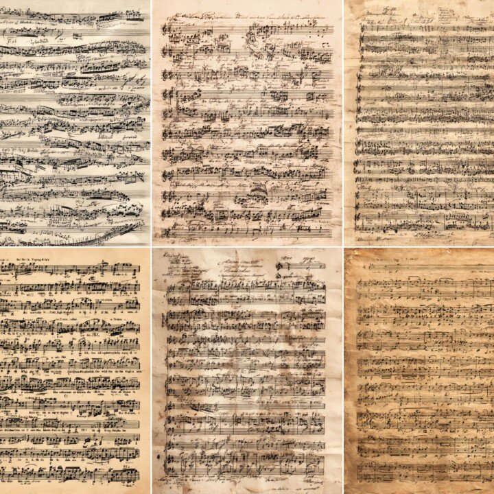 antique – 52 Antique Music Junk Journal Pages