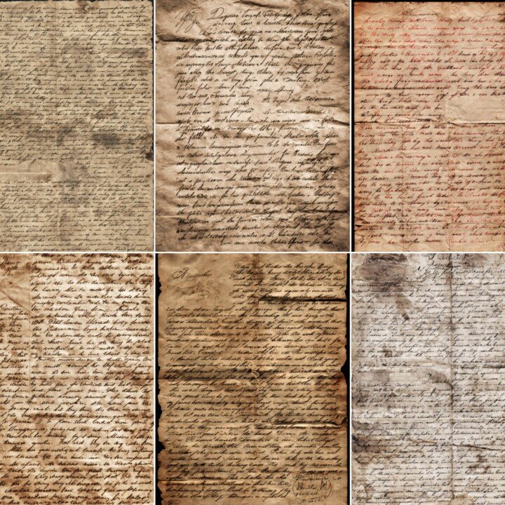 antique – 49 Antique Letter Junk Journal Pages