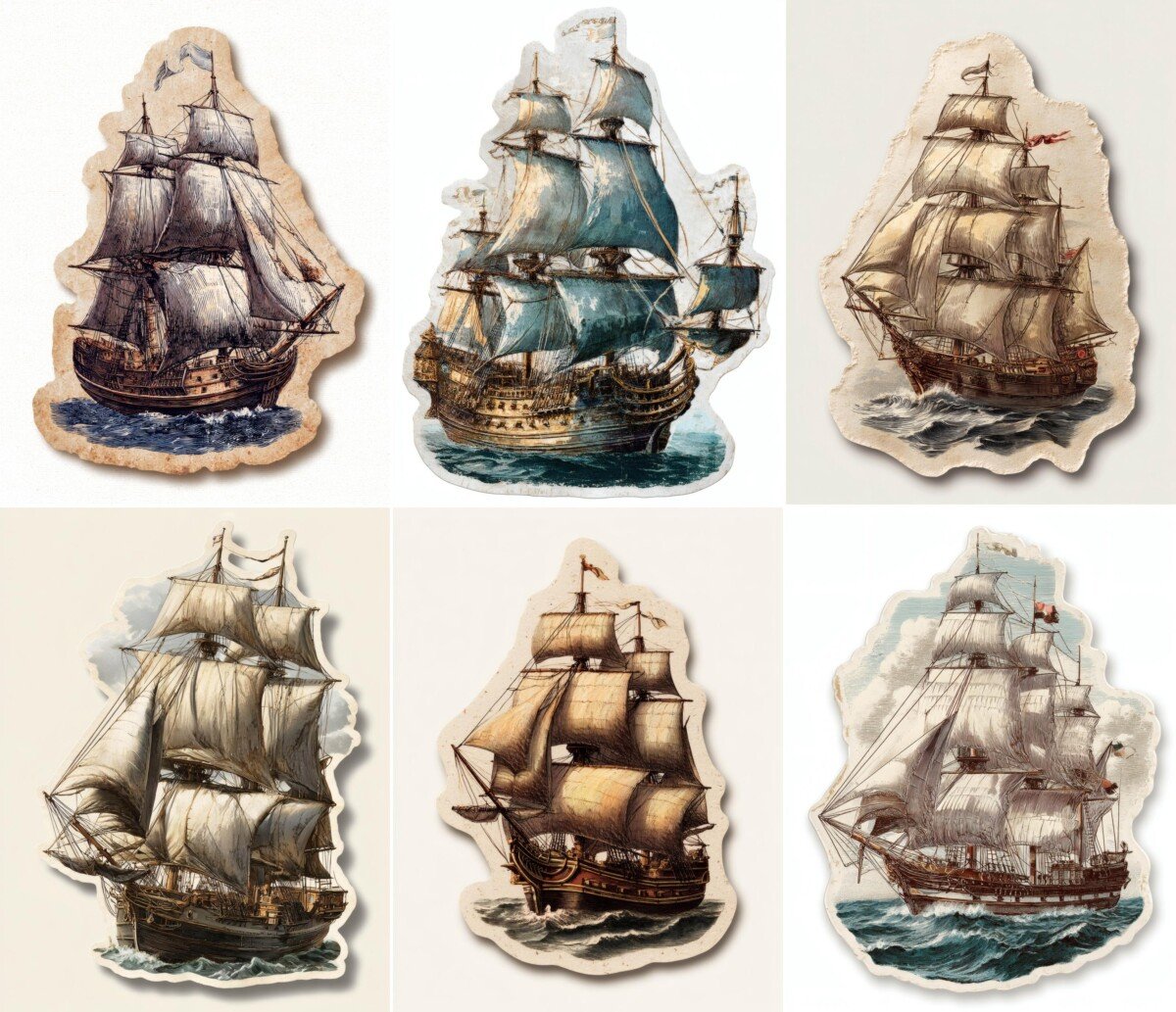 vintage – 24 Vintage Ship Nautical Travel Junk Journal Supplies Cutouts