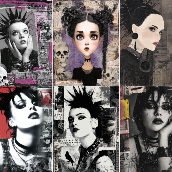 goth – 51 Goth Punk Junk Journal Pages