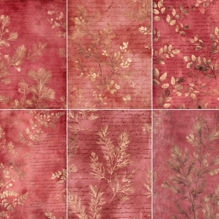 cranberry – 52 Cranberry Wallpaper Junk Journal Pages