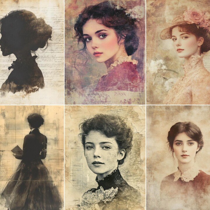 victorian – 52 Victorian Woman Junk Journal Pages