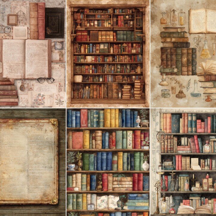 dark – 52 Dark Academia Junk Journal Pages