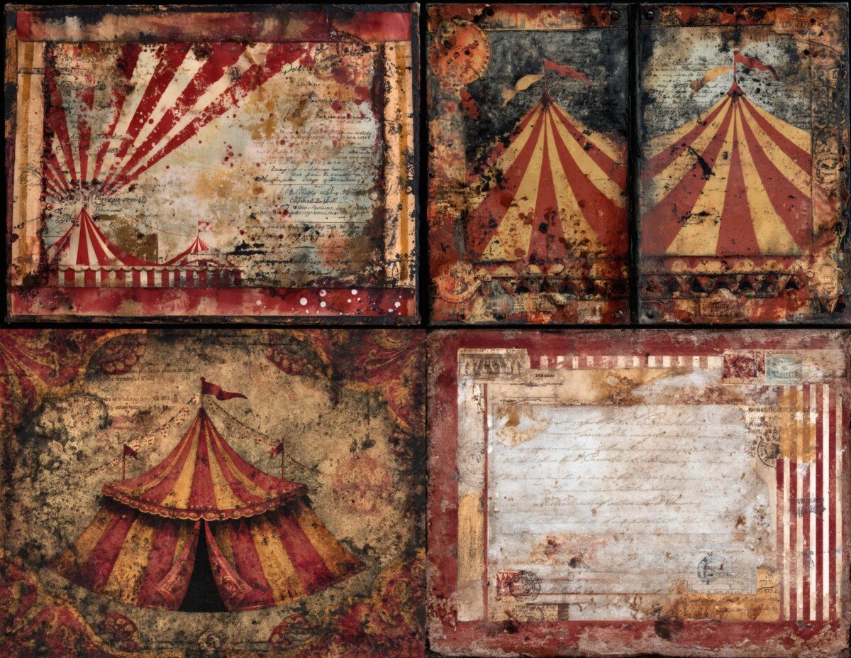vintage – 52 Vintage Set 4 Junk Journal Pages