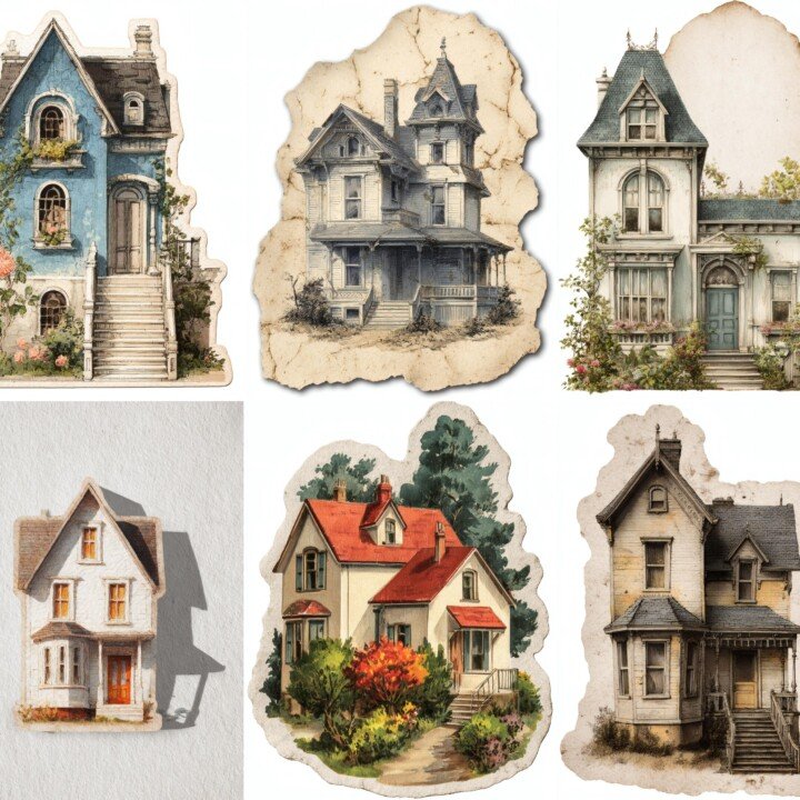 pastel – 20 Pastel Cottage Cute Home Junk Journal Supplies Cutouts