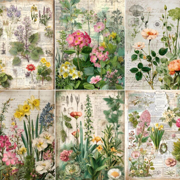 cottage – 63 Cottage Garden Junk Journal Pages
