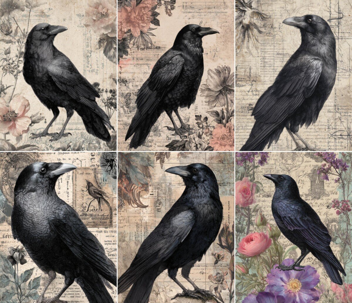 raven – 56 Raven and Crow Journal Pages