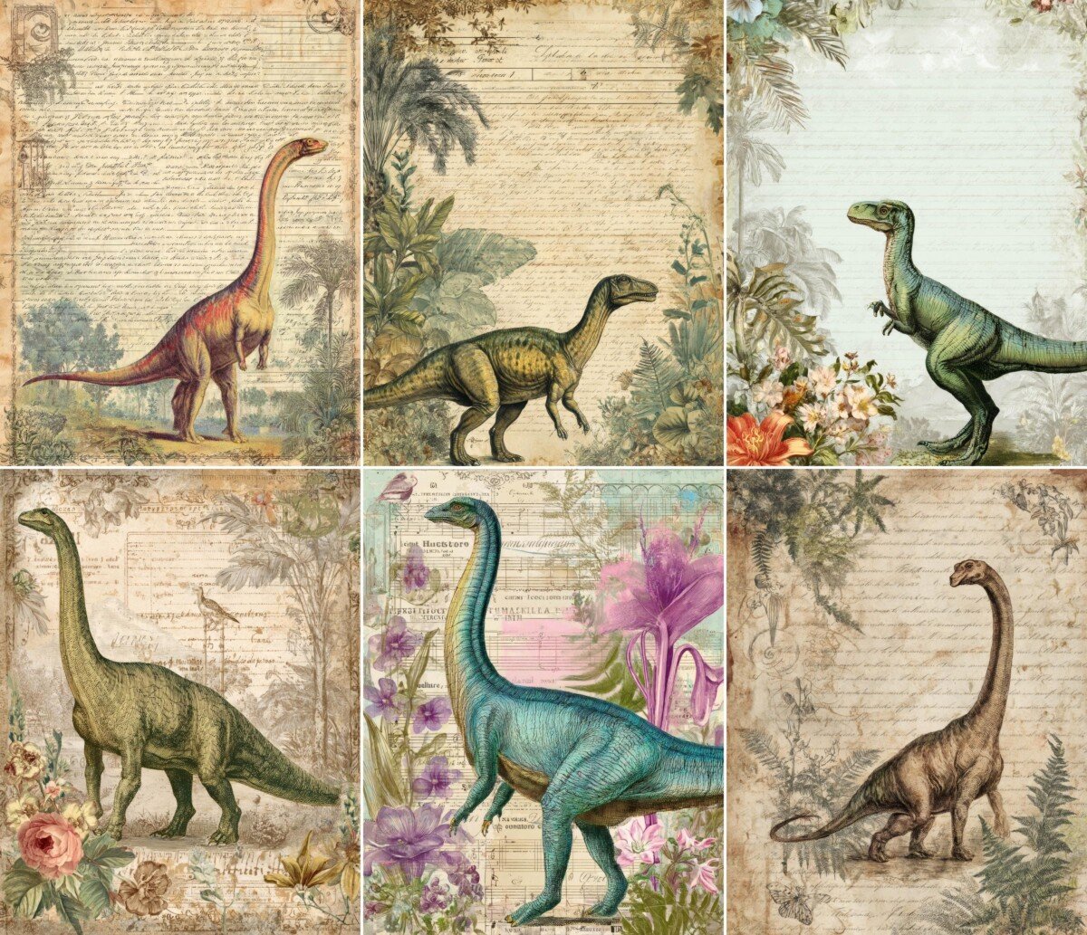 dinosaur – 51 Dinosaur Junk Journal Pages