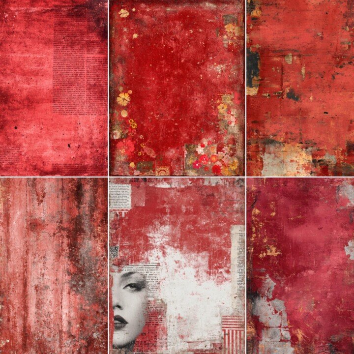 red – 90 Red Grunge Background Journal Pages