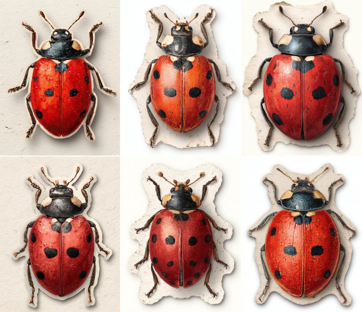 ladybug – 24 Ladybug Junk Journal Fussy Cuts