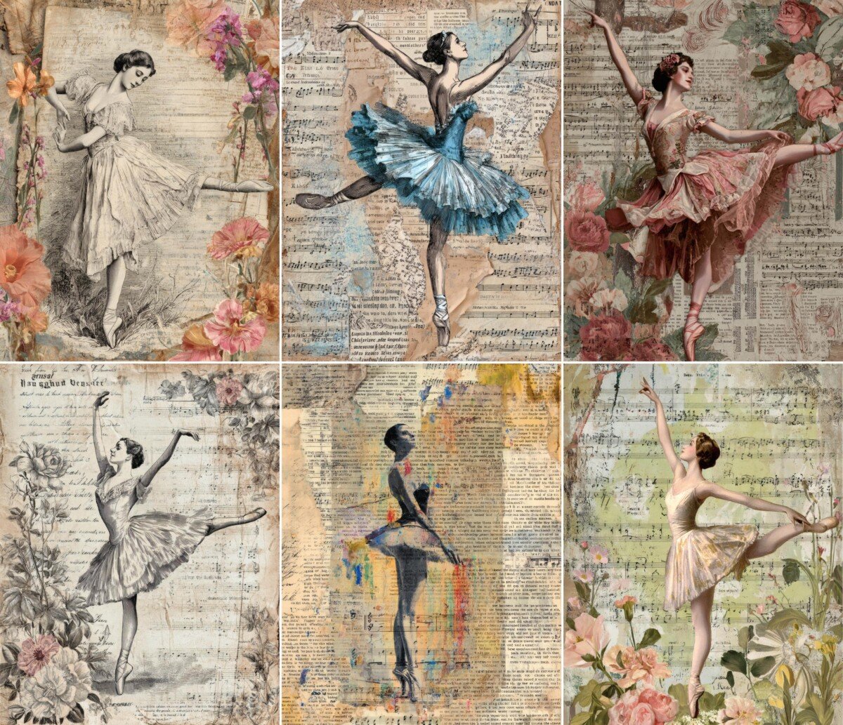 vintage – 44 Vintage Dancer Journal Pages