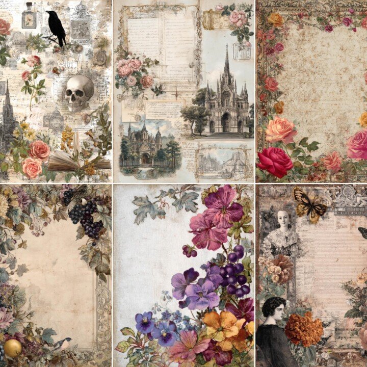 victorian – 52 Victorian Gothic Junk Journal Pages