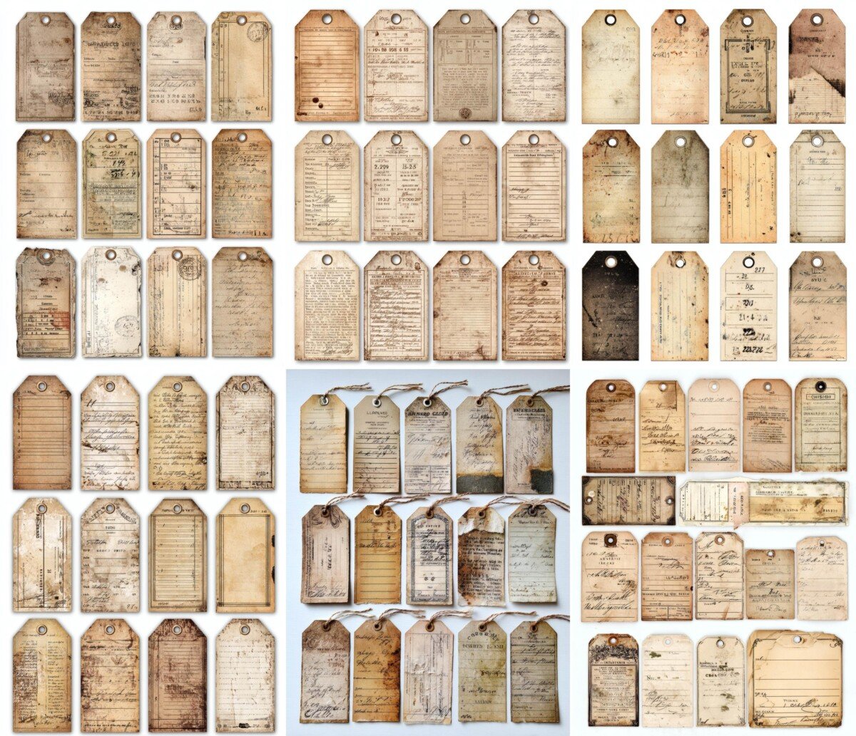 library – 200+ Library Catalog Labels & Tags Ephemera