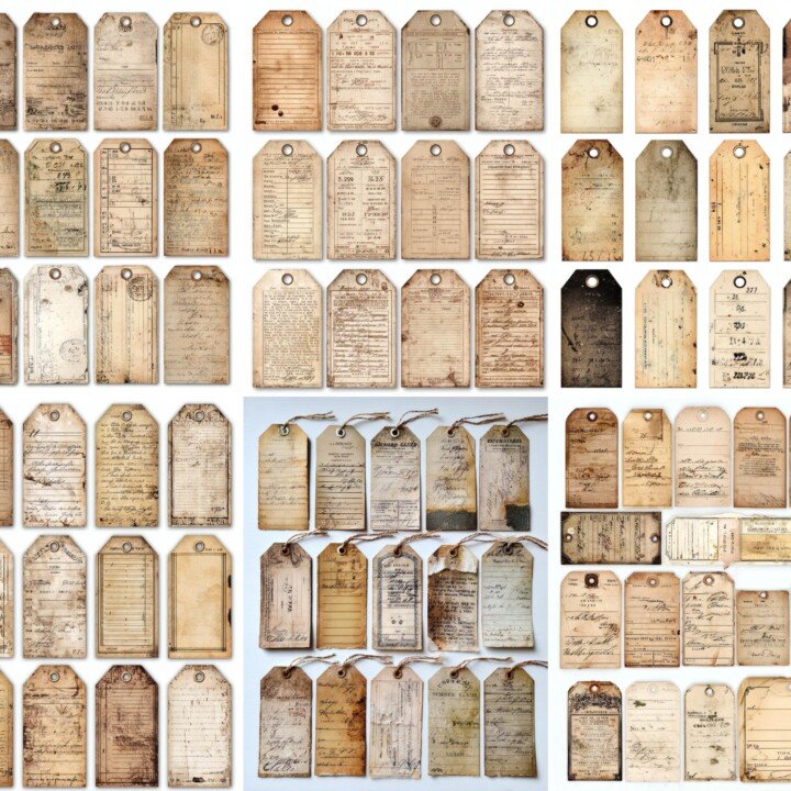 library – 200+ Library Catalog Labels & Tags Ephemera