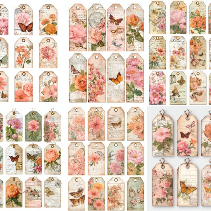 floral preview 2 – Labels & Tags