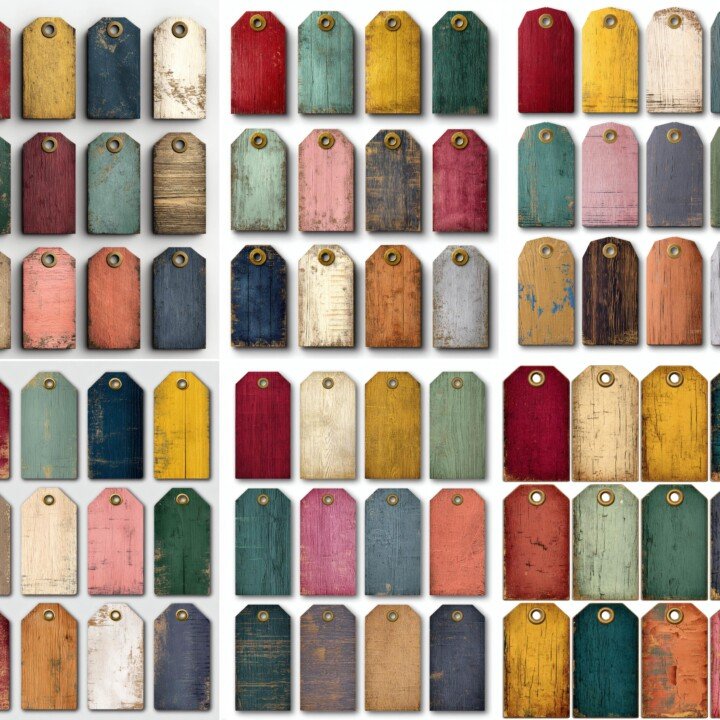 painted – 200+ Painted Wood Tags Ephemera