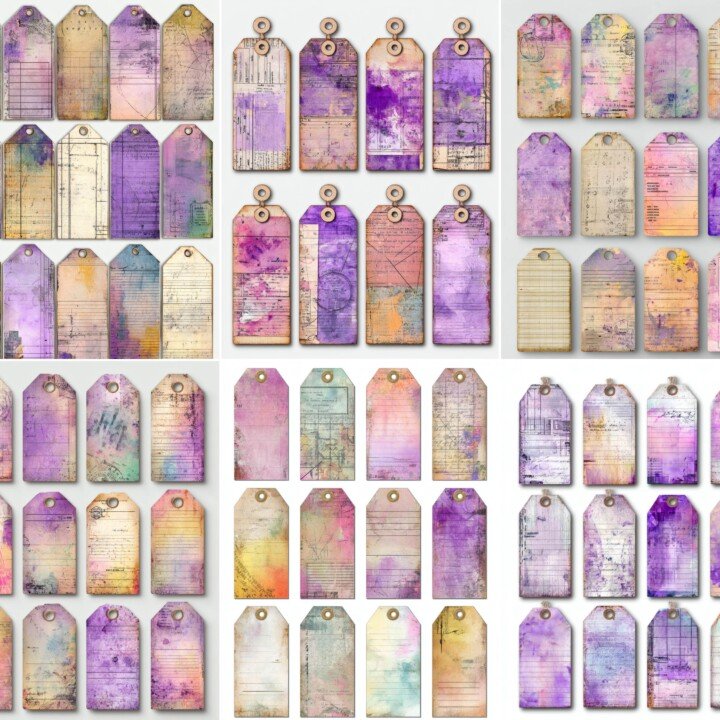 purple – 150+ Purple Mixed Media Labels & Tags