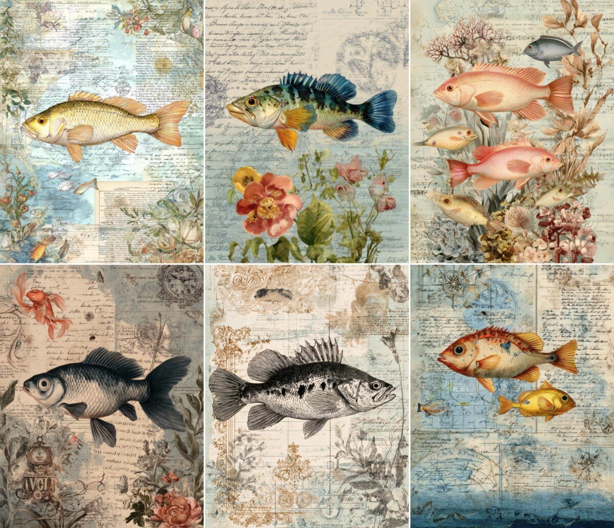 fish – 52 Fish Junk Journal Pages