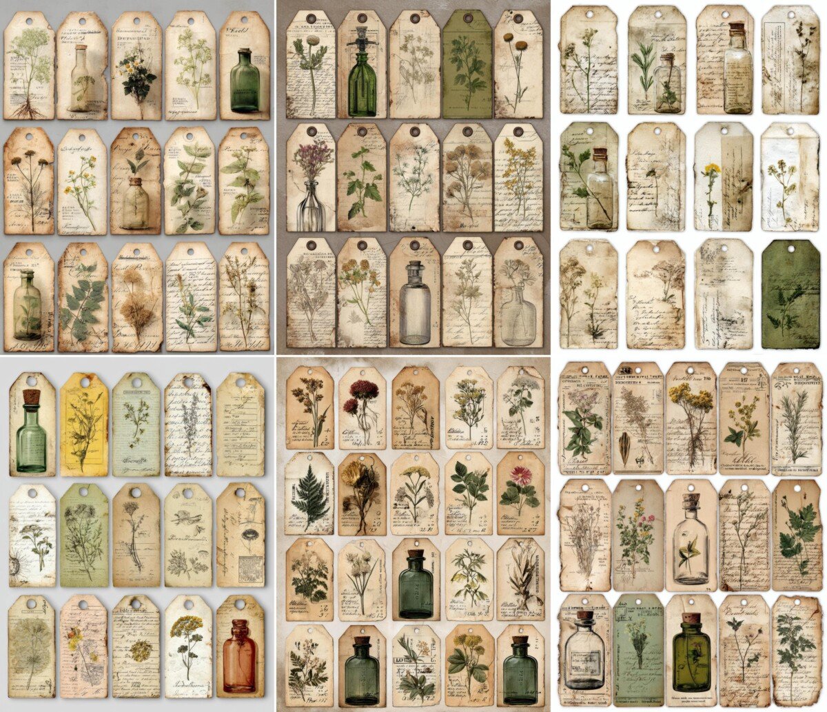 botanical preview 2 – Labels & Tags