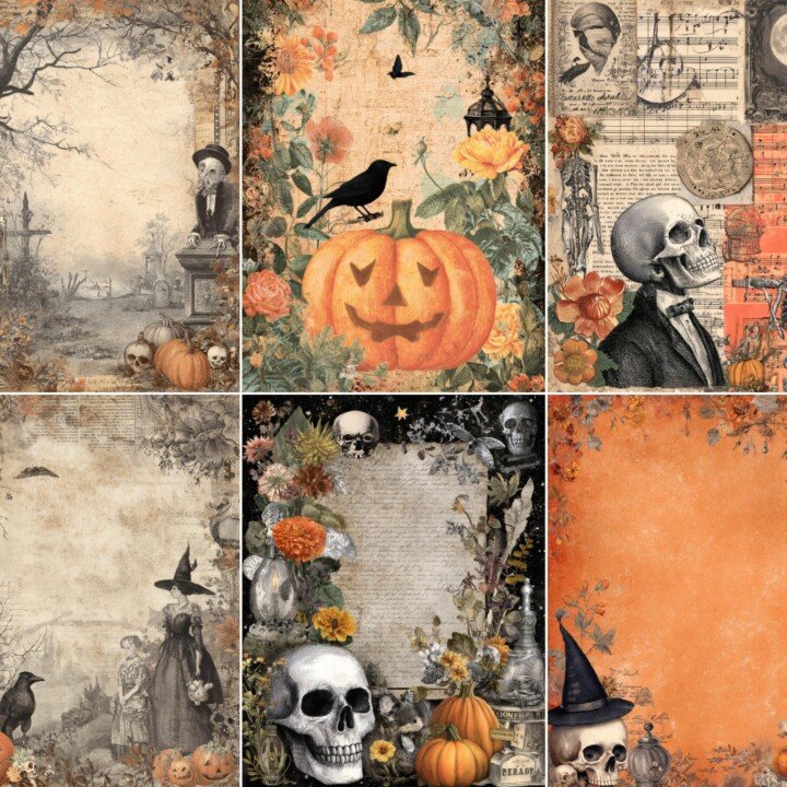 halloween – 57 Halloween Junk Journal Pages