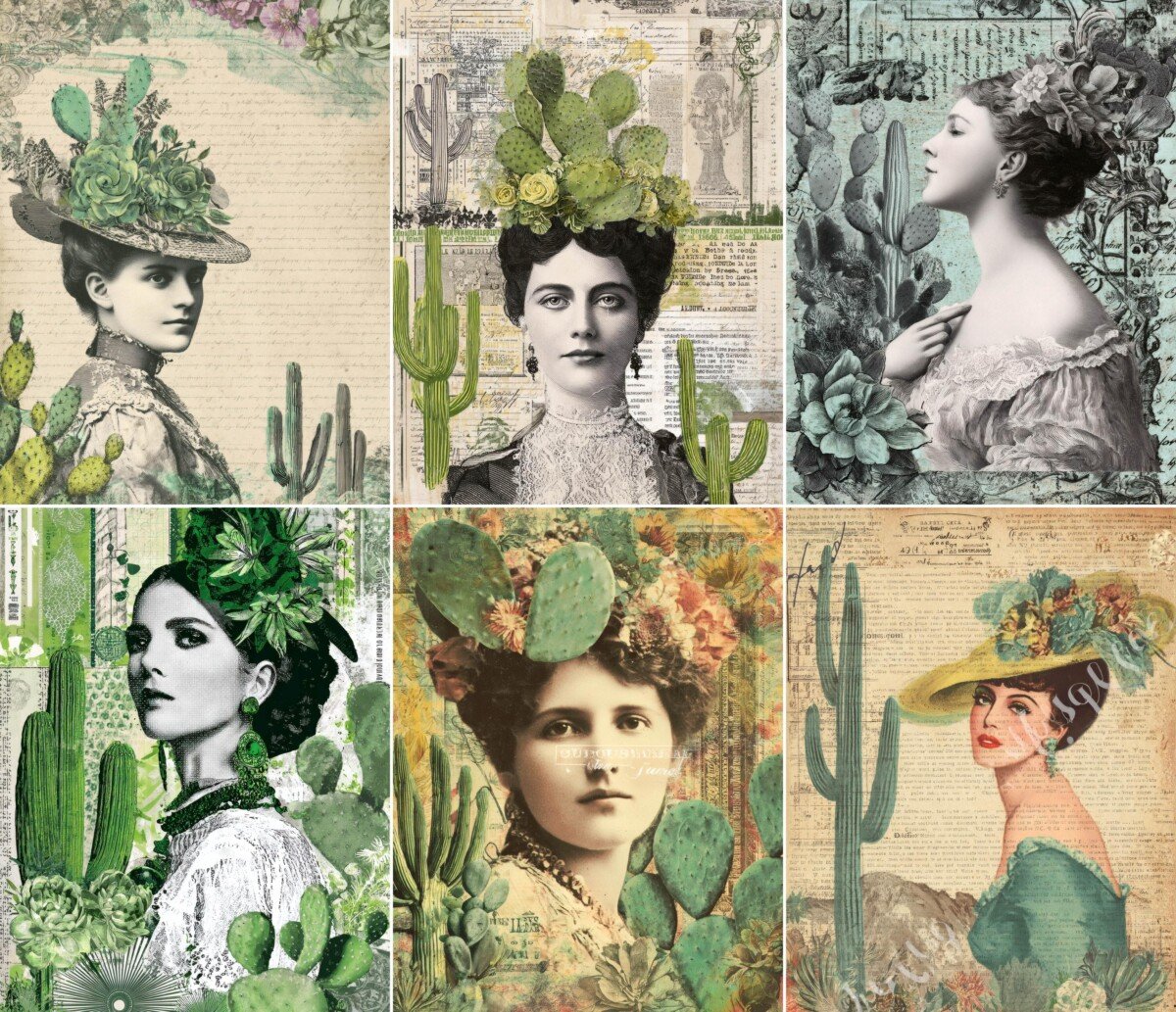 cactus – 37 Cactus Woman Art Journal Pages