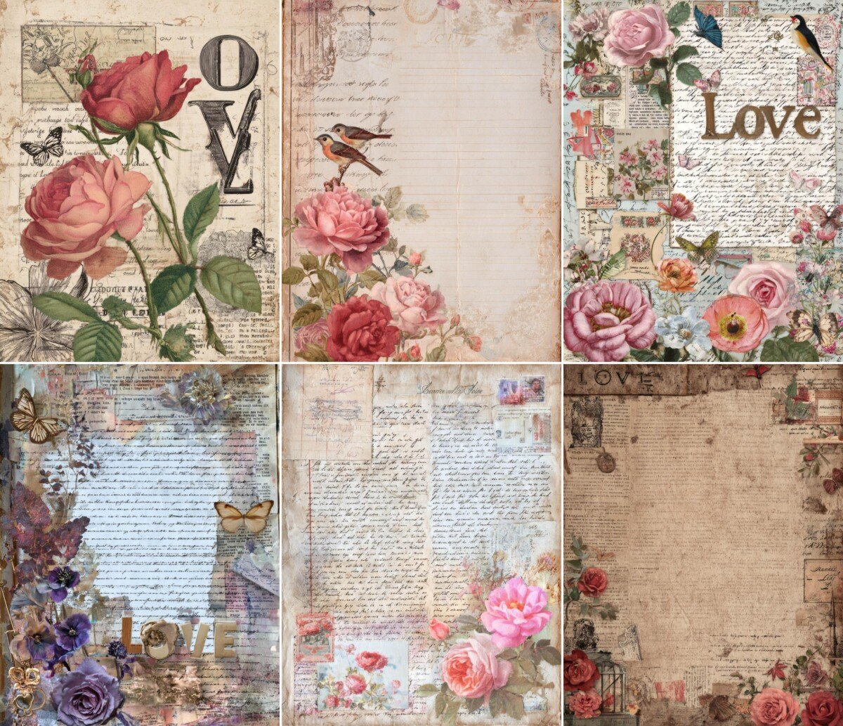 love – 43 Love Junk Journal Pages
