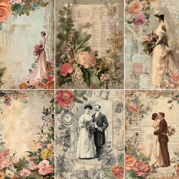 marriage – 44 Set 2 Junk Journal Pages