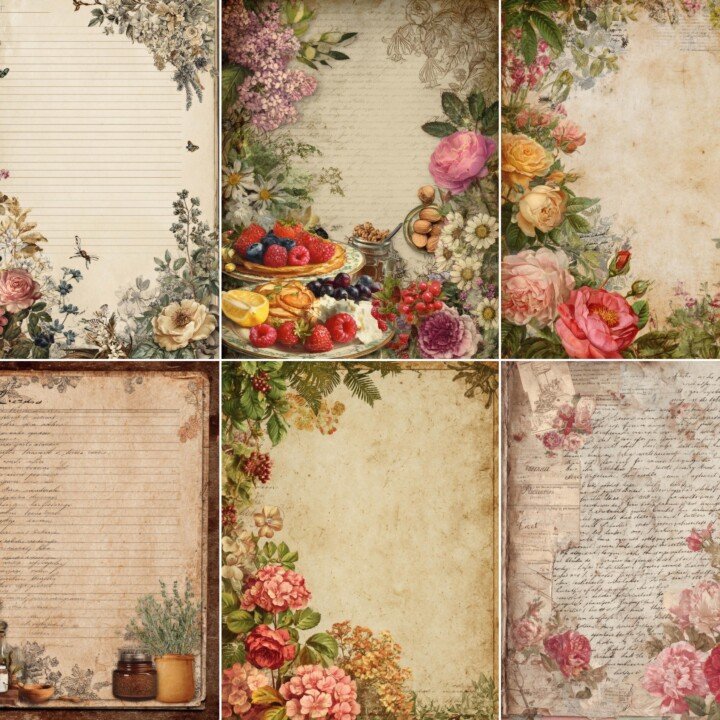 recipe – 52 Recipe Junk Journal Pages