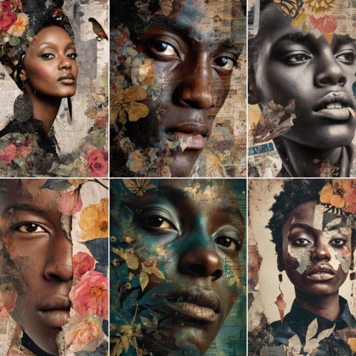 surreal – 56 Surreal Portrait Junk Journal Pages