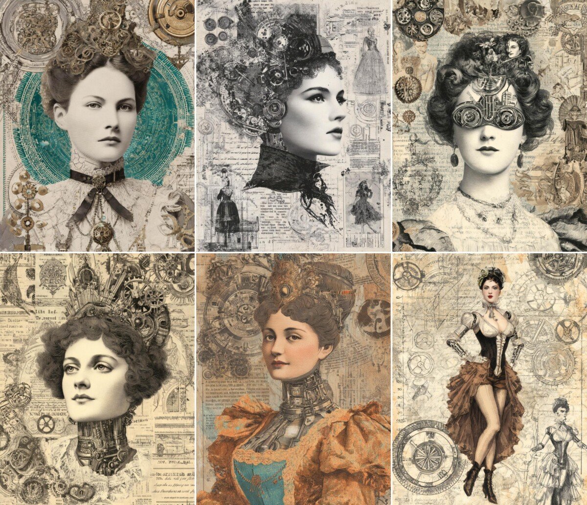 steampunk – 52 Steampunk Cyborg Junk Journal Pages