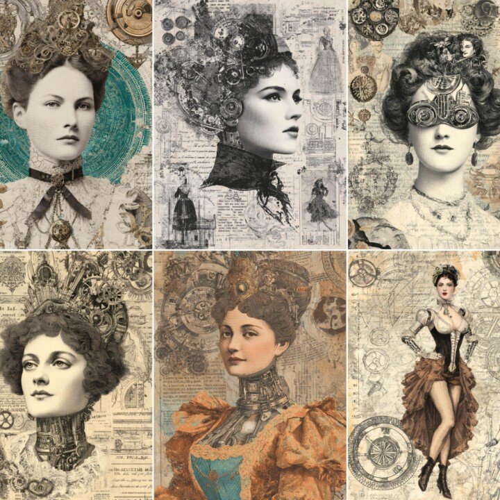 steampunk – 52 Steampunk Cyborg Junk Journal Pages
