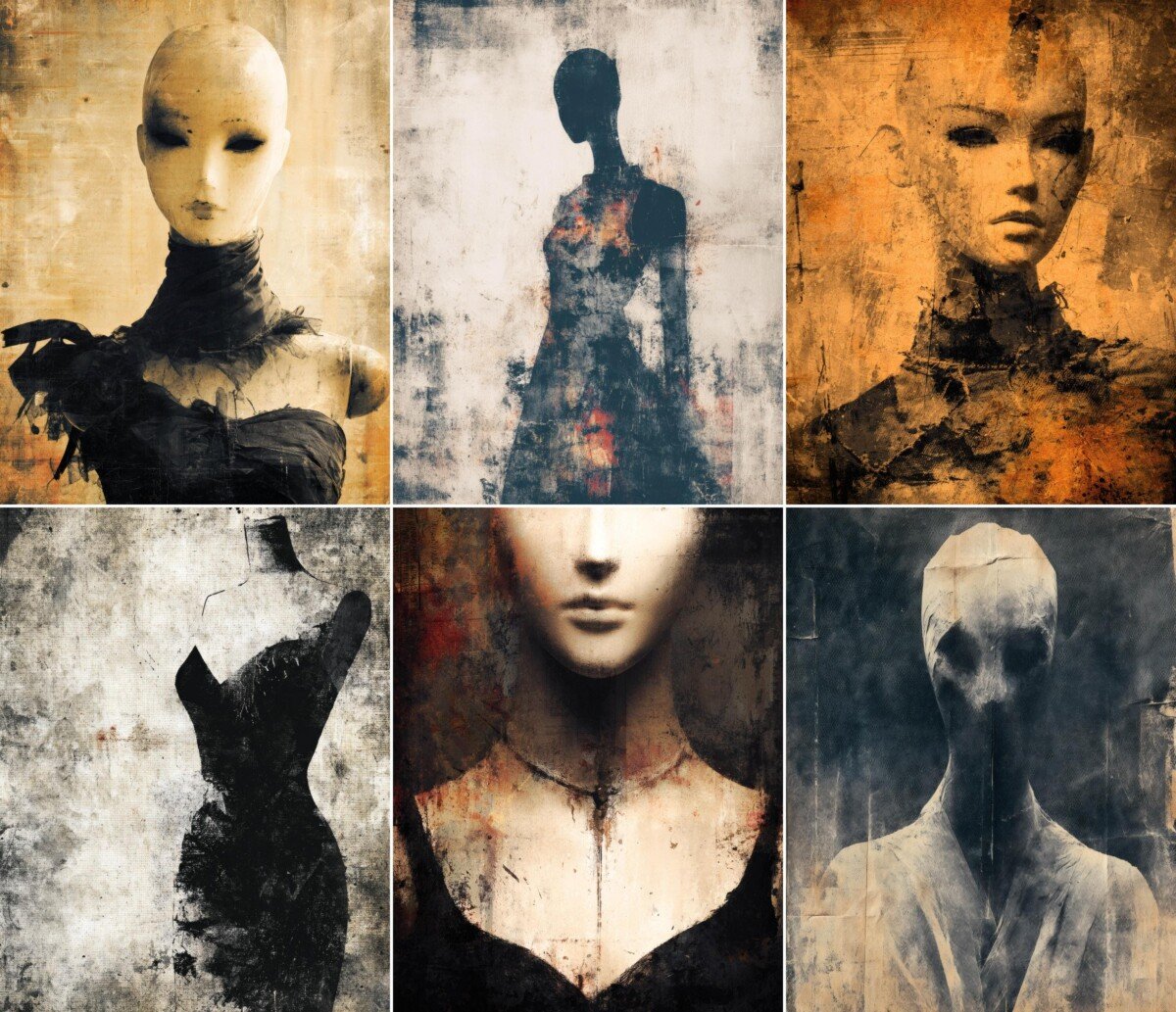 gothic – 52 Gothic Mannequin Junk Journal Pages