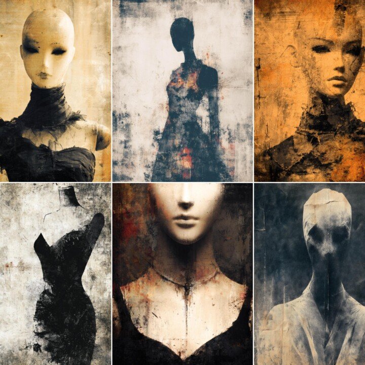 gothic – 52 Gothic Mannequin Junk Journal Pages