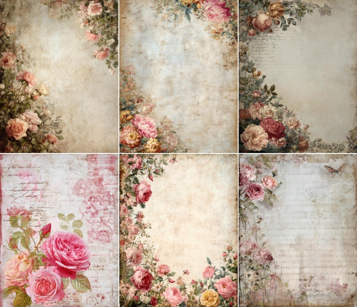 shabby – 50 Shabby Chic Romantic Junk Journal Pages