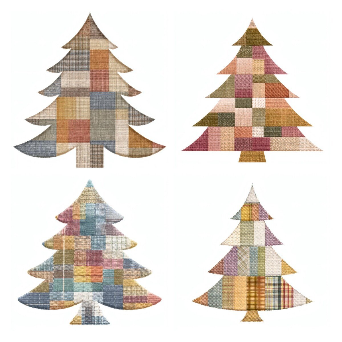 christmas – 28 Christmas Tree Junk Journal Ephemera Cutouts