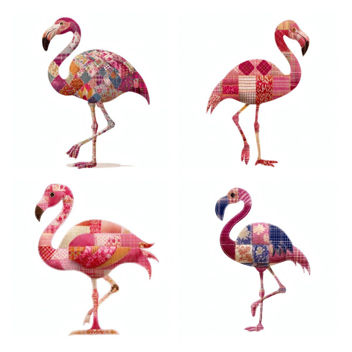 patchwork – 28 Patchwork Flamingo Clipart