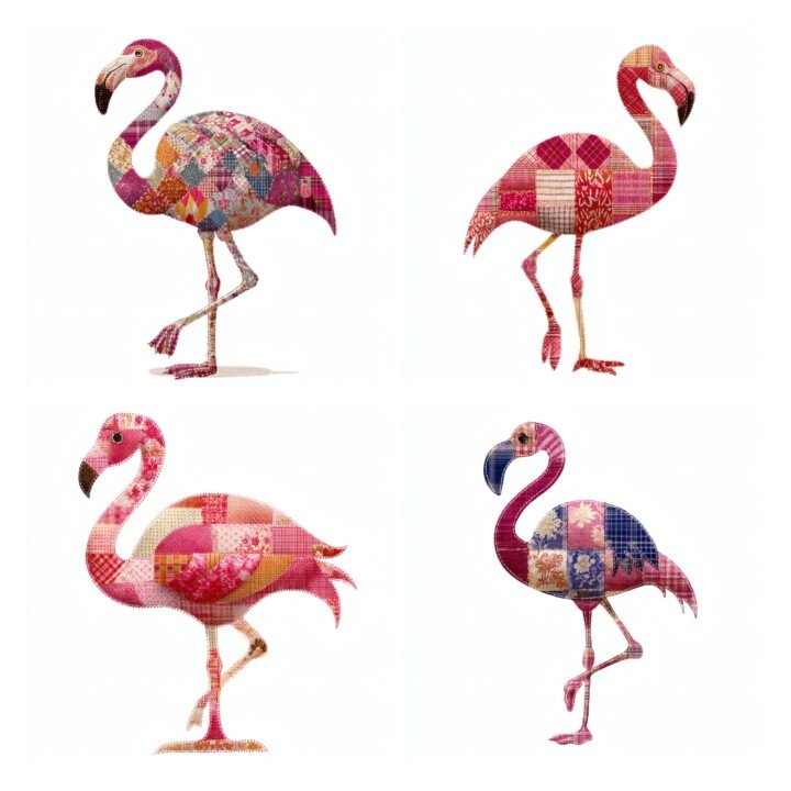 patchwork – 28 Patchwork Flamingo Clipart