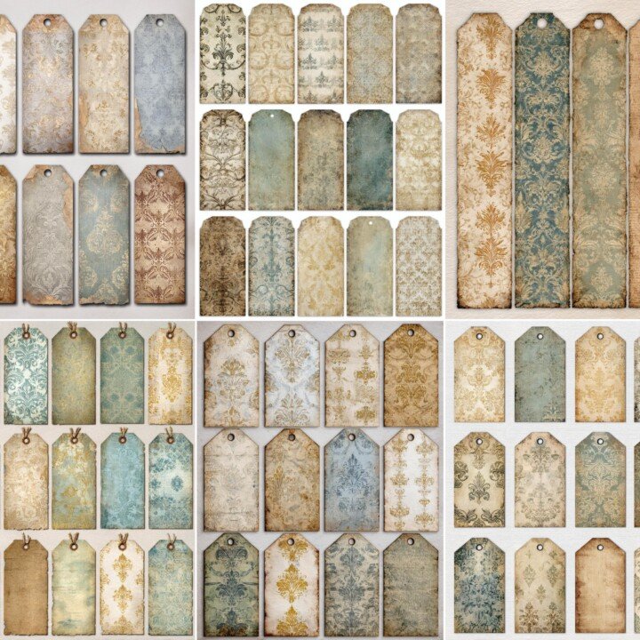 french – 100+ French Wallpaper Victorian Junk Journal Ephemera Labels & Tags