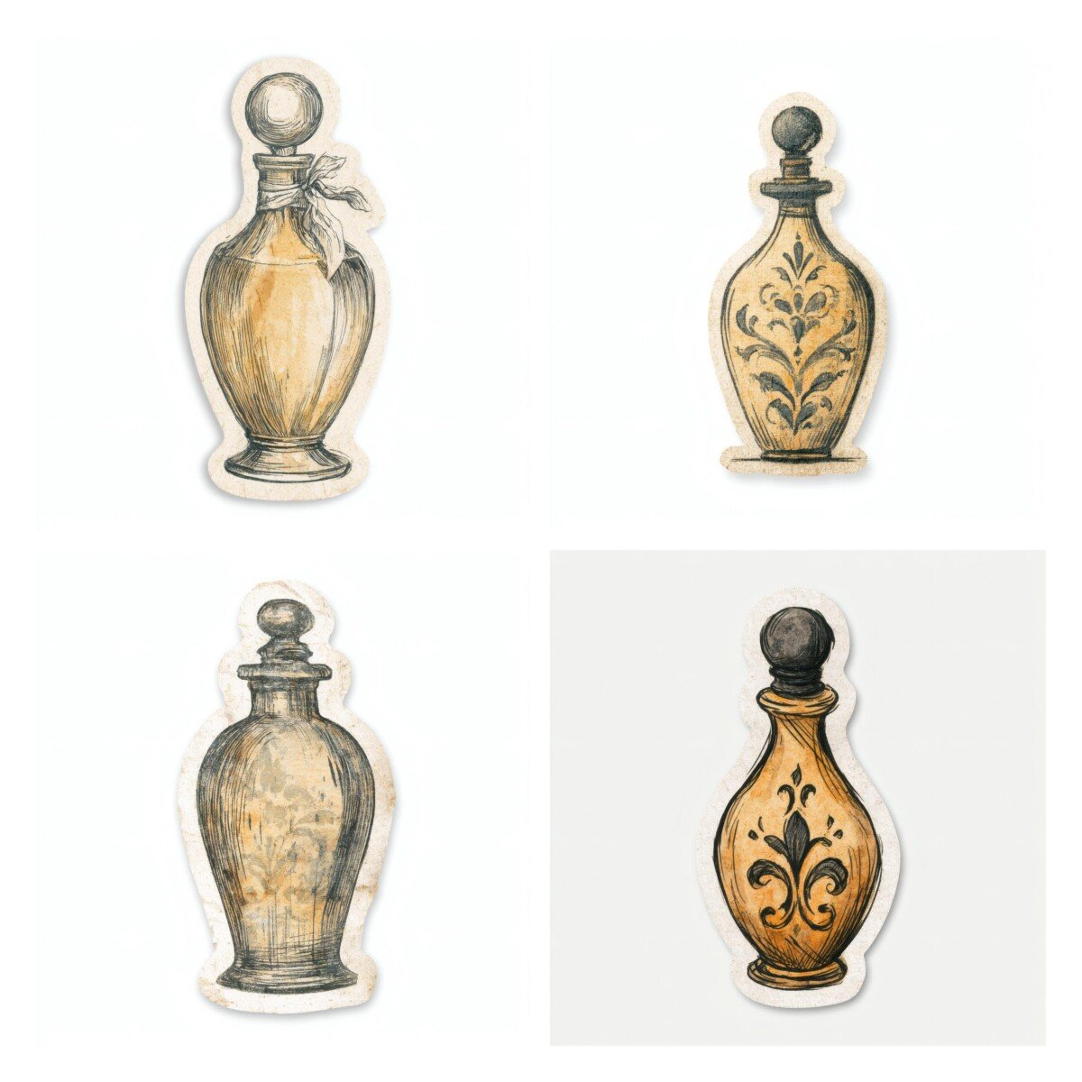 vintage – Vintage Perfume Bottle Die Cuts Cutouts