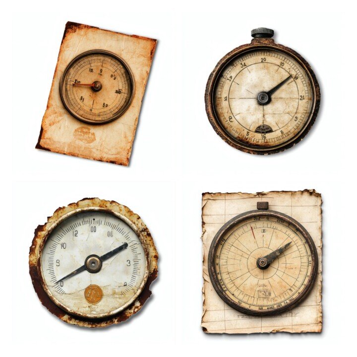 vintage – 27 Vintage Speedometer Die Cuts Cutouts