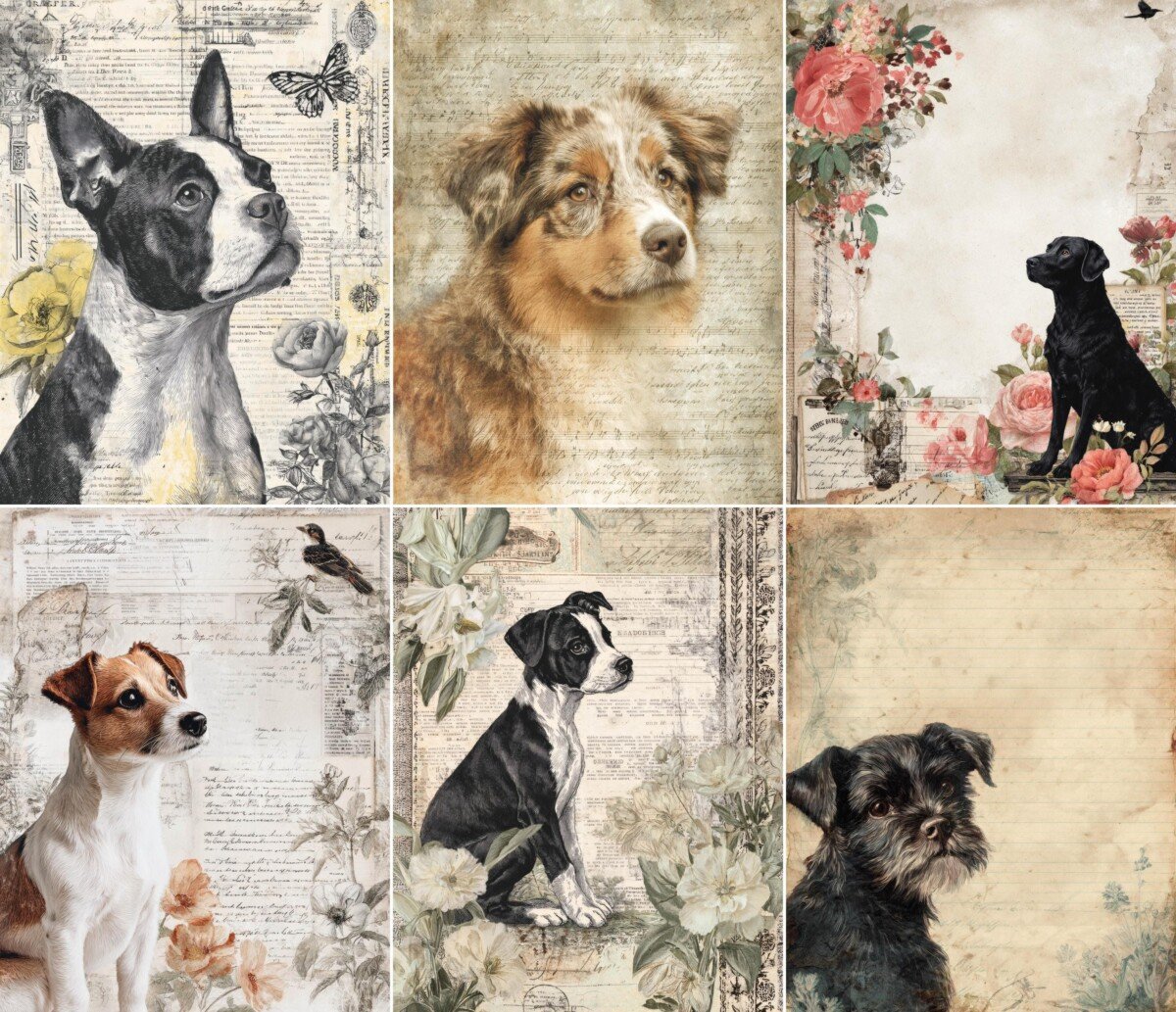 funny – 68 Funny Dog Portrait Journal Pages