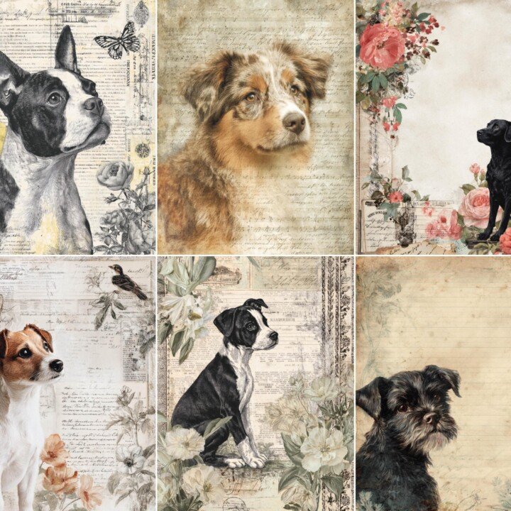 funny – 68 Funny Dog Portrait Journal Pages